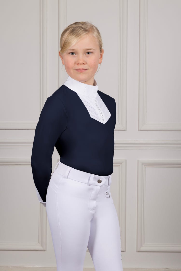 Coldstream Next Generation Long Sleeve Roslin Ruffled Crystal Show Shirt image 2